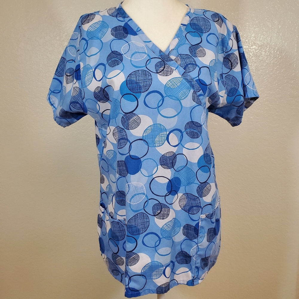 Bonita Scrubs Mock Wrap Scrub Top Size M